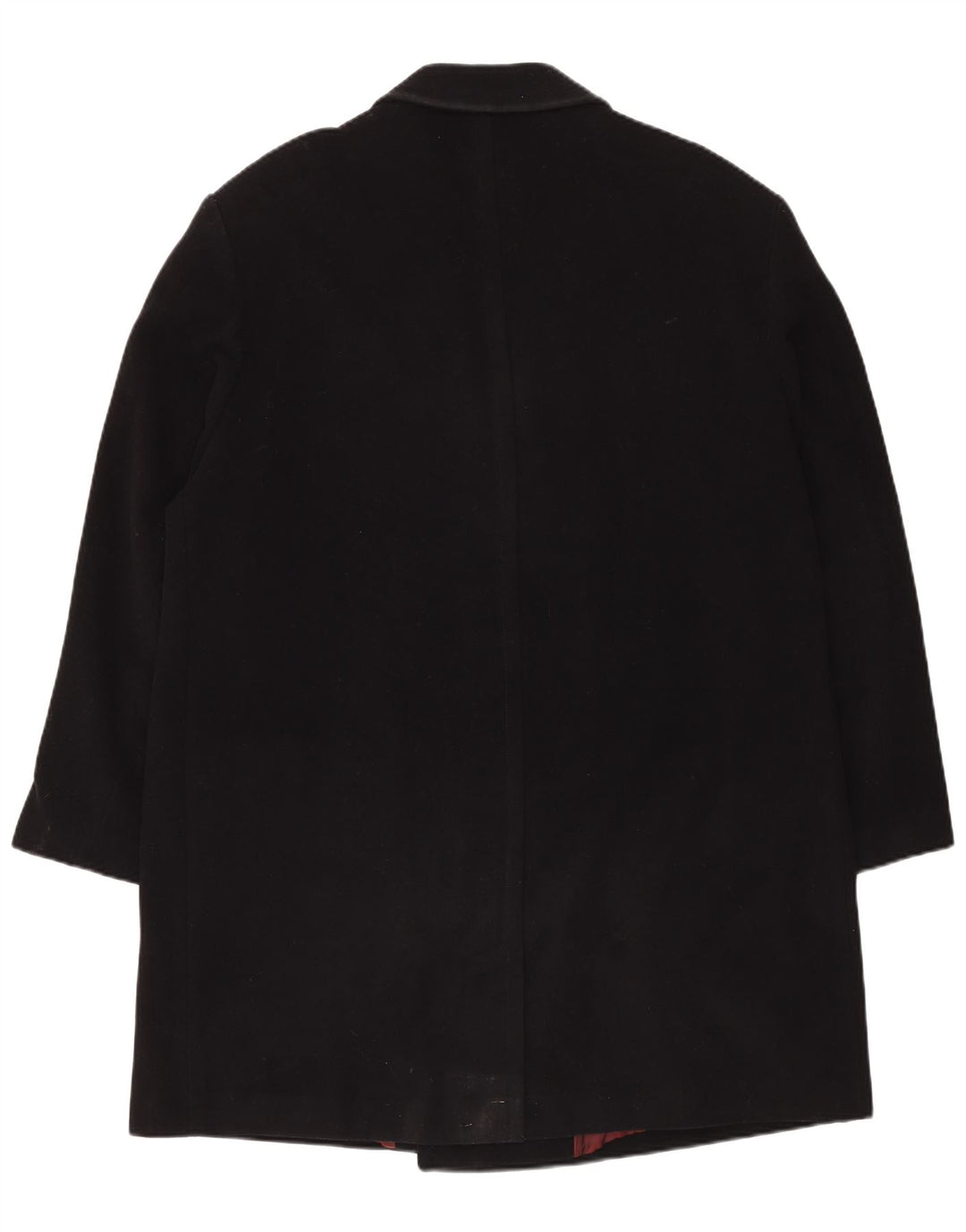 BENETTON Herre Dobbeltradet Frakke UK 44 2XL Sort
