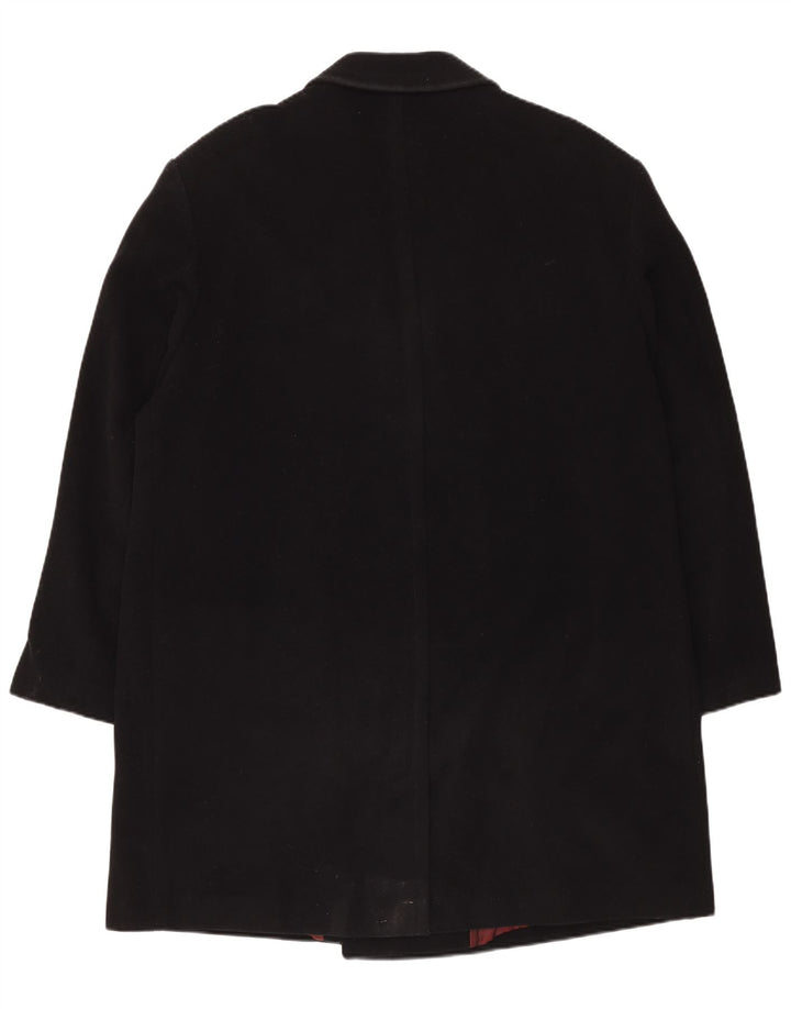 BENETTON Herre Dobbeltradet Frakke UK 44 2XL Sort
