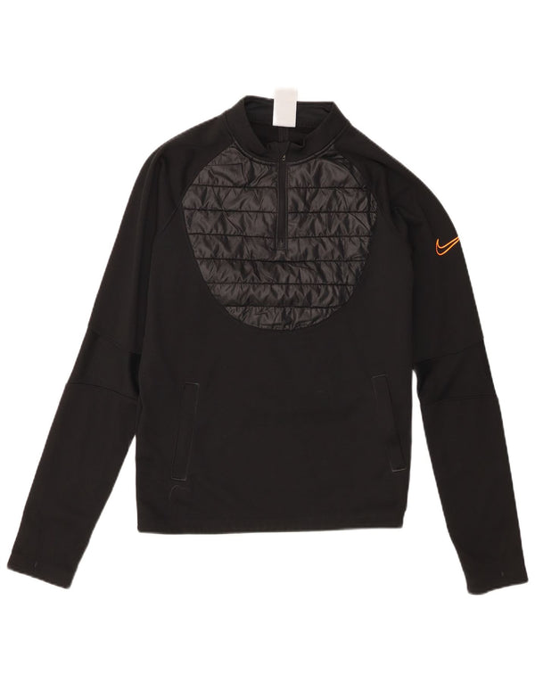 Nike Boys Therma-Fit Φούτερ με φερμουάρ με λαιμόκοψη 13-14 ετών XL Μαύρο