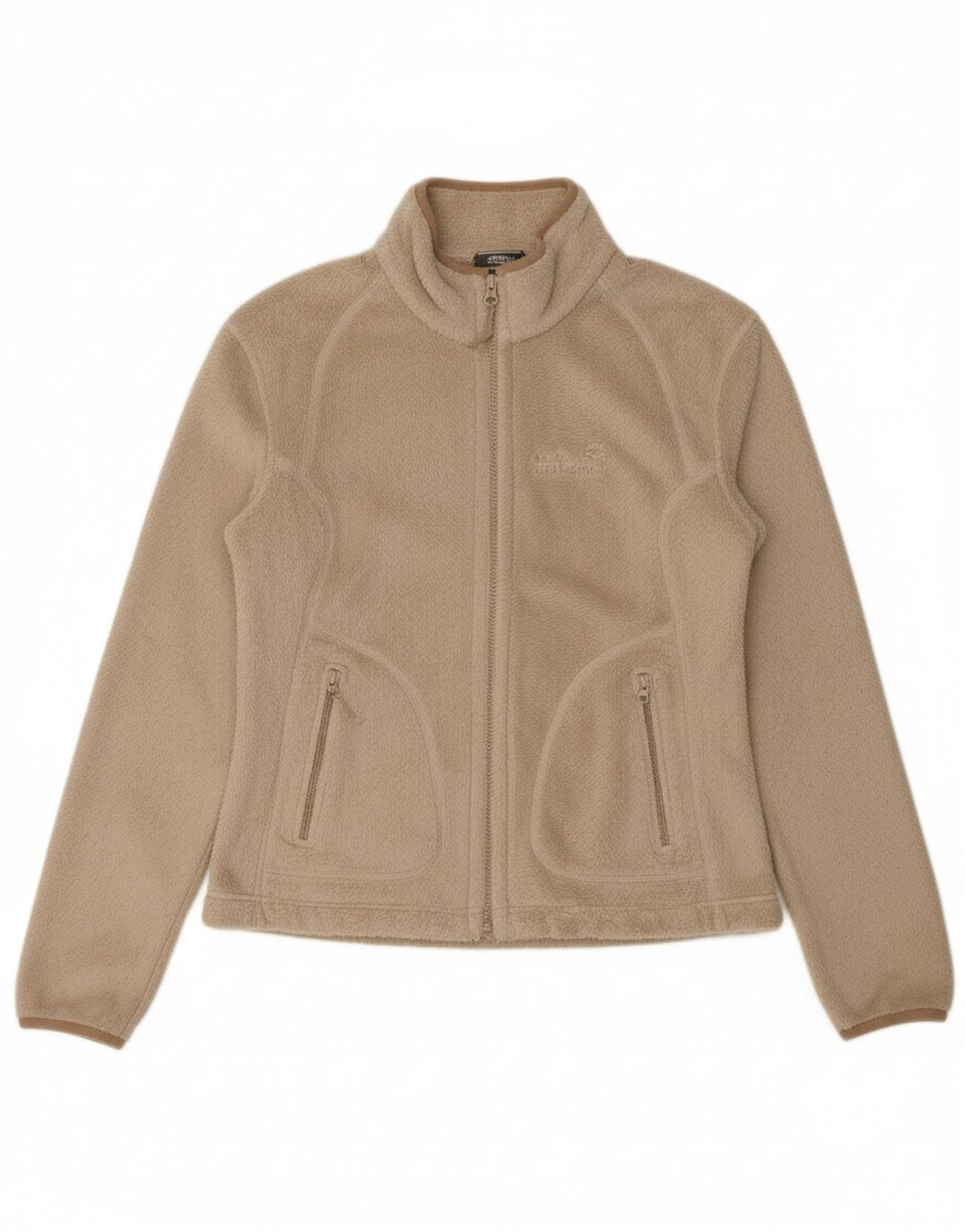 JACK WOLFSKIN Womens Fleece Jacket UK 10 Small Beige