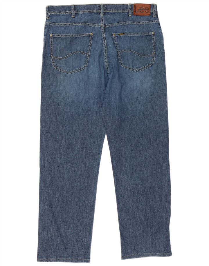 Lee Mens Brooklyn Straight Jeans W38 L31 Blue Cotton