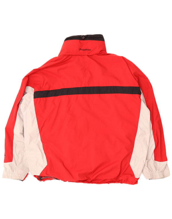 Męska kurtka przeciwdeszczowa z kapturem Columbia Interchange UK 42 XL, nylon w kolorze czerwonym