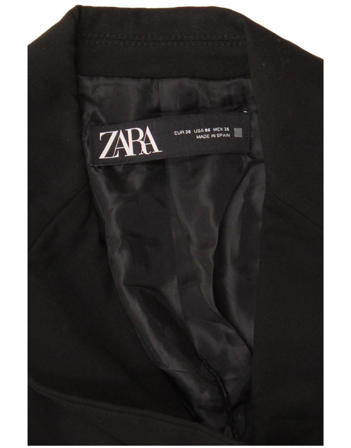 Zara Womens 1 Button Blazer Jacket EU 38 Small Black