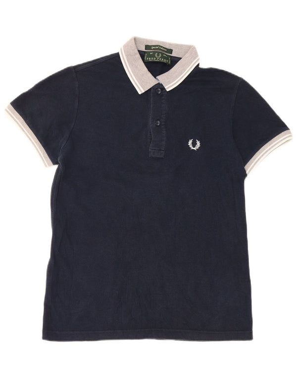 Fred Perry Mens Polo Shirt Small Navy Blue Cotton
