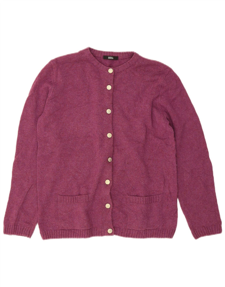 Marks & Spencer Damen-Strickjacke, UK 12, Mittelviolett, Acryl