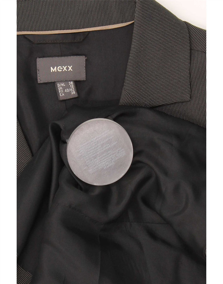 Mexx Womens 2 Button 2 Piece Suit UK 12 Medium W30 L33 Grey Pinstripe