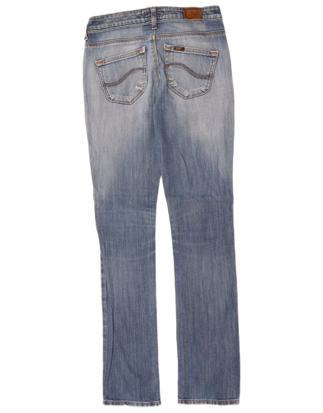 Lee Womens Distressed Slim Jeans W27 L33 Blue