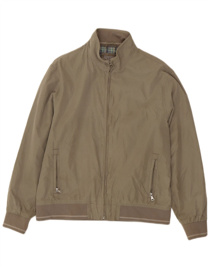 Marks & Spencer Chaqueta bomber de corte regular para hombre UK 40 Grande Poliéster beige