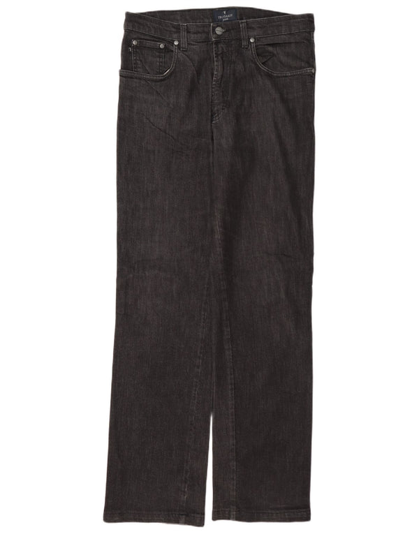 Trussardi Mens Straight Jeans W34 L33 Grey Cotton