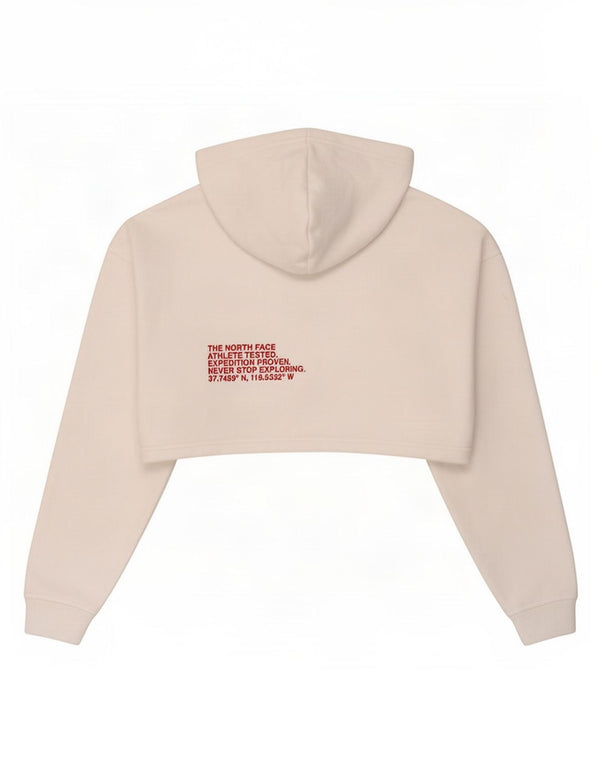Maglione con cappuccio grafico da donna The North Face Crop Graphic UK 14 Cotone bianco medio
