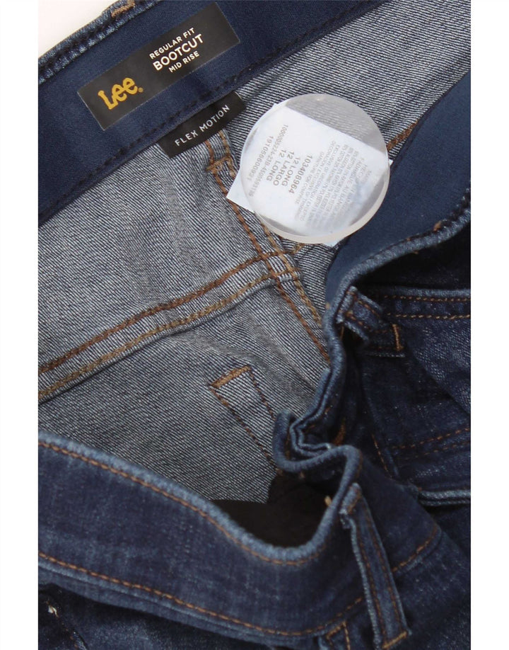 Lee Womens Mid Rise Regular Fit Bootcut Jeans US 12 Large W32 L33 Blue