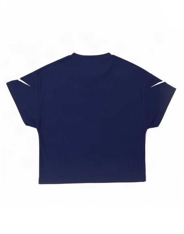Nike Girls Crop Graphic T-Shirt Top 12-13 år Stor marineblå polyester