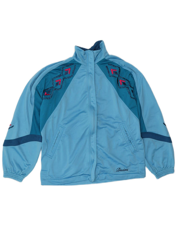 Γυναικεία αθλητική φόρμα γραφικών Diadora Top Jacket IT 40 Medium Blue Colourblock