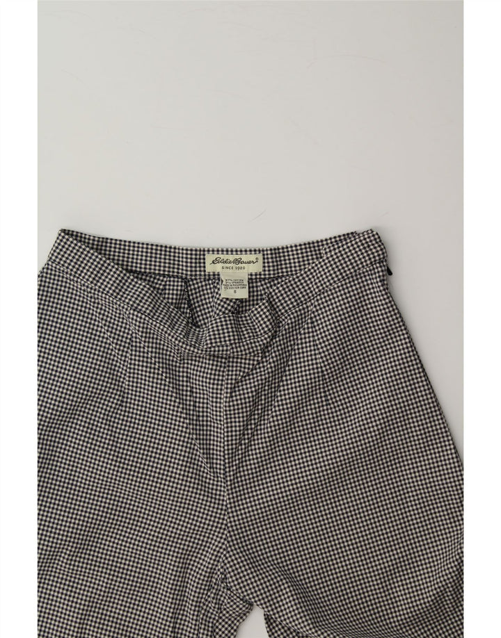 EDDIE BAUER Womens Casual Trousers US 8 Medium W28 L27 Black Gingham Vintage Eddie Bauer and Second-Hand Eddie Bauer from Messina Hembry 