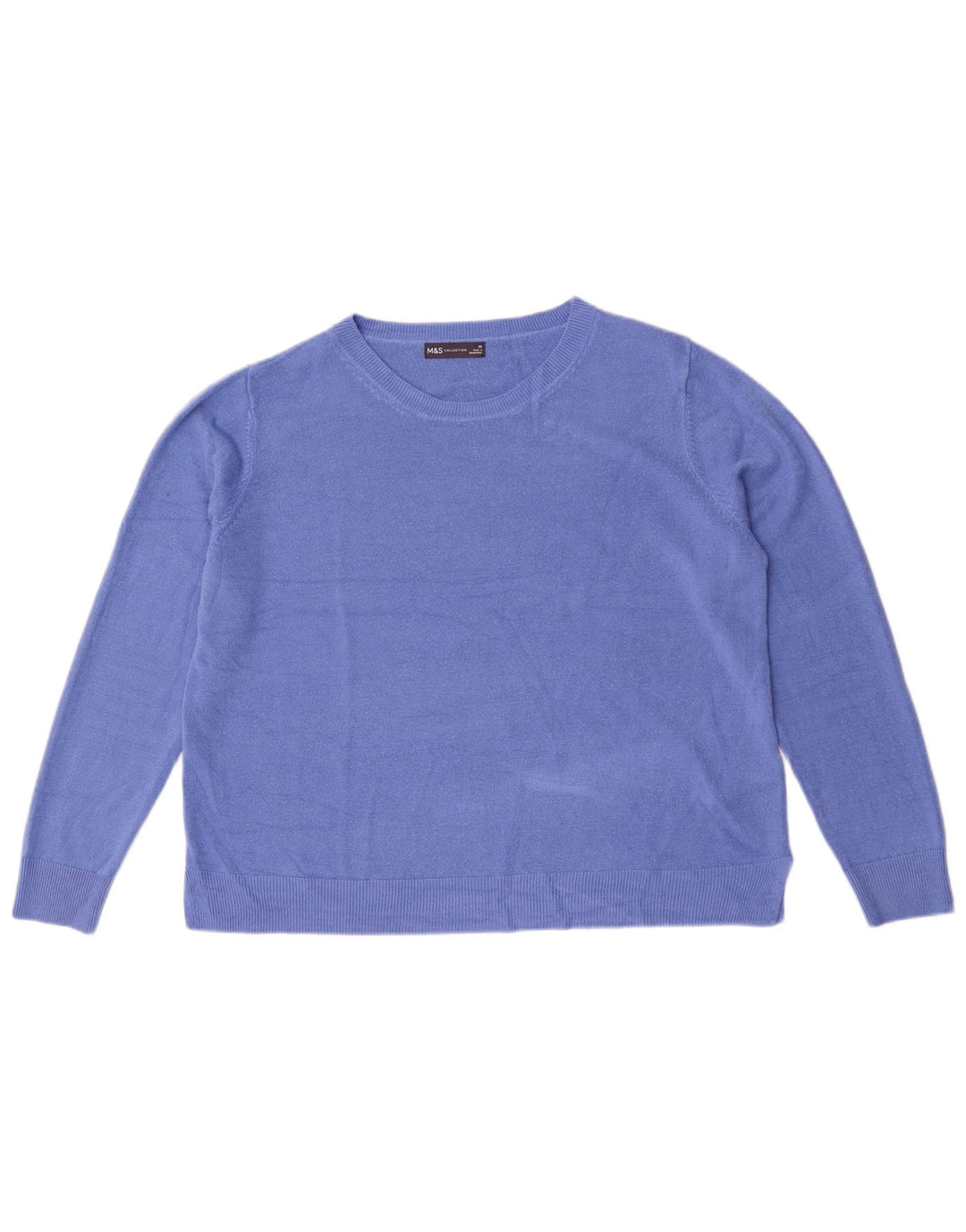 Marks & Spencer Womens Crew Neck Jumper Sweater UK 20 2XL  Blue