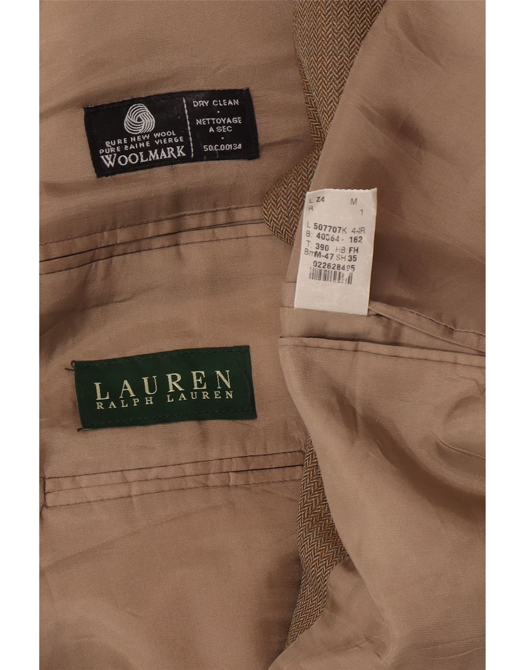 Ralph Lauren Herre Regular Blazer Jacket UK 44 2XL Brun sildeben