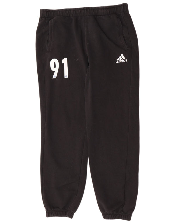 Adidas Mens Graphic Tracksuit Trousers Joggers XL Black Cotton