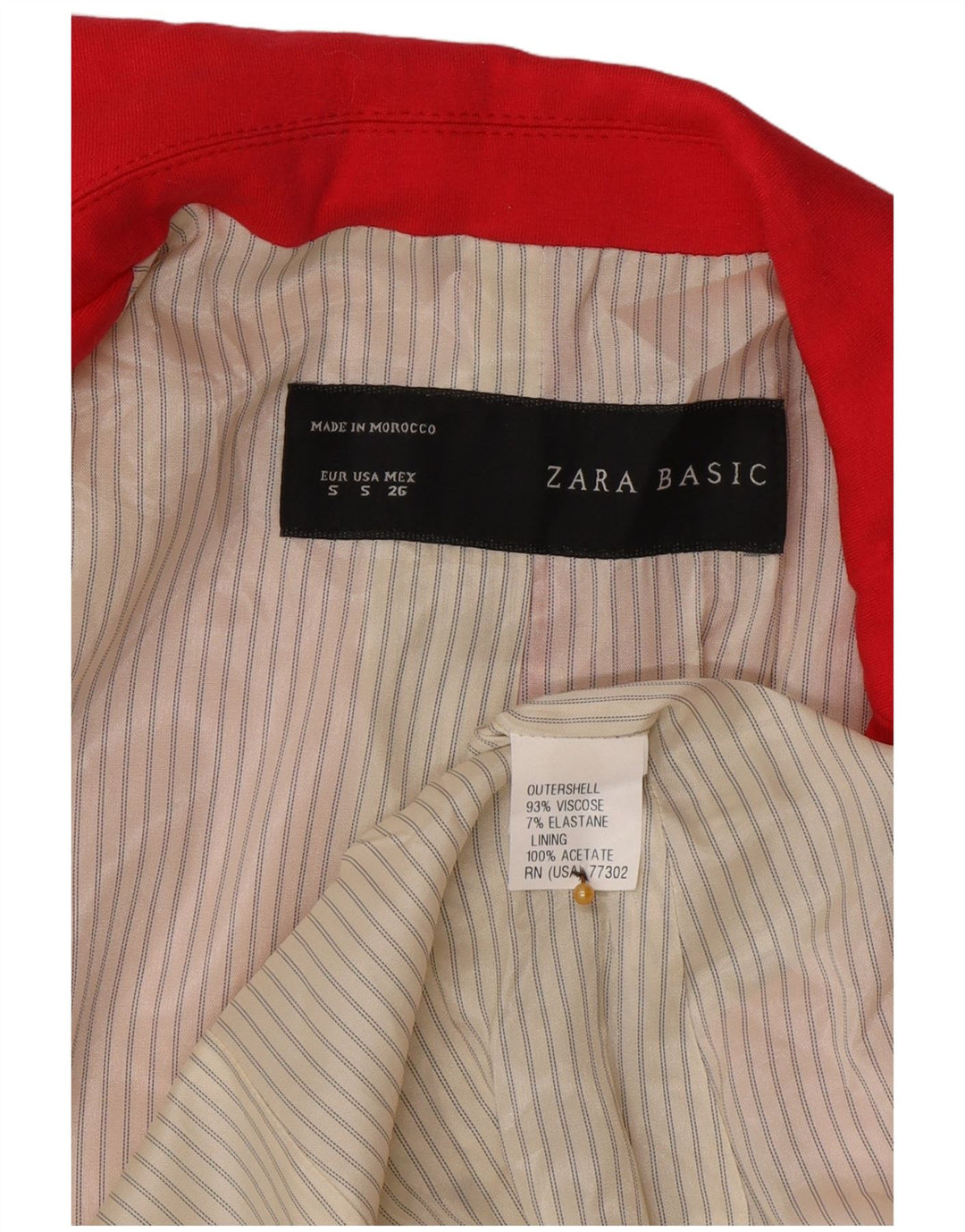Zara Womens 1 Button Blazer Jacket UK 10 Small Pink Viscose