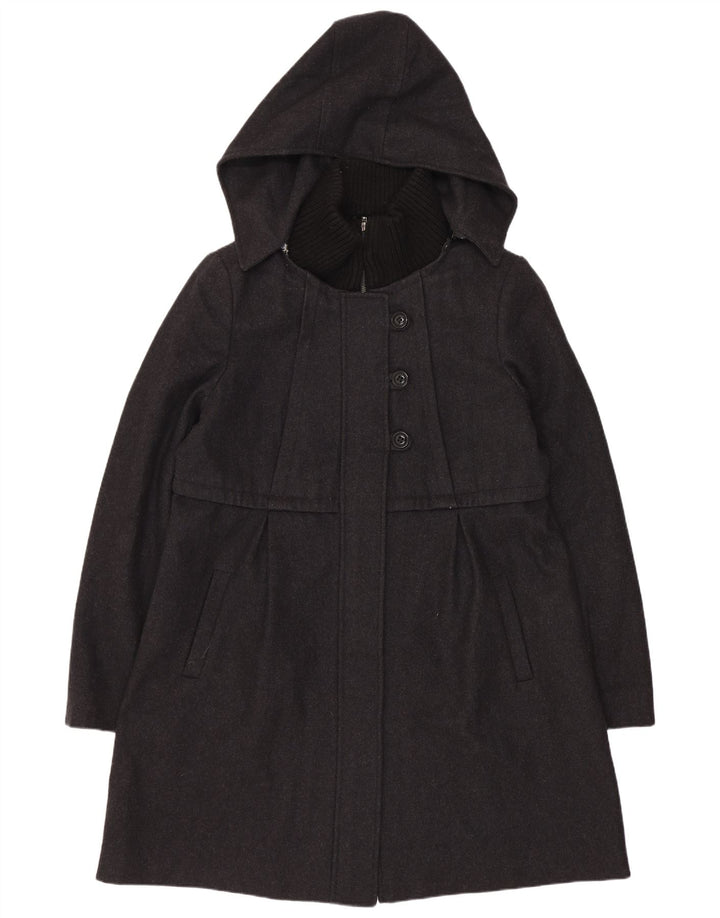 Dkny Abrigo con capucha para mujer US 14 XL Lana gris