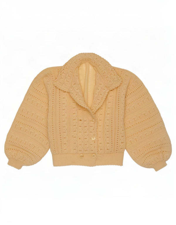 Vintage dame cardigan sweater UK 14 Medium Off White