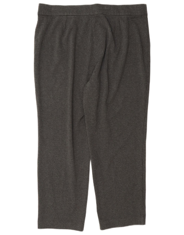 Marks & Spencer Pantalon court pour femme UK 18 XL W36 L26 Gris pied-de-poule