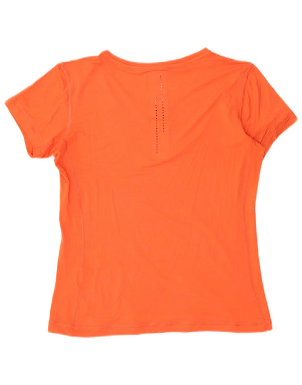 T-shirt grafica Nike Dri Fit da donna, taglia UK 14, taglia grande, arancione