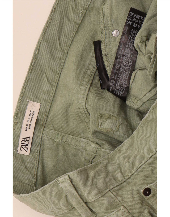 Zara Herre Slim Jeans EU 40 Medium W31 L26 Grøn Bomuld
