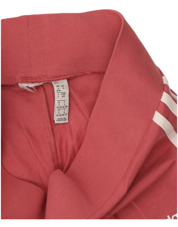 ADIDAS Womens Leggings UK 8/10 Small  Red