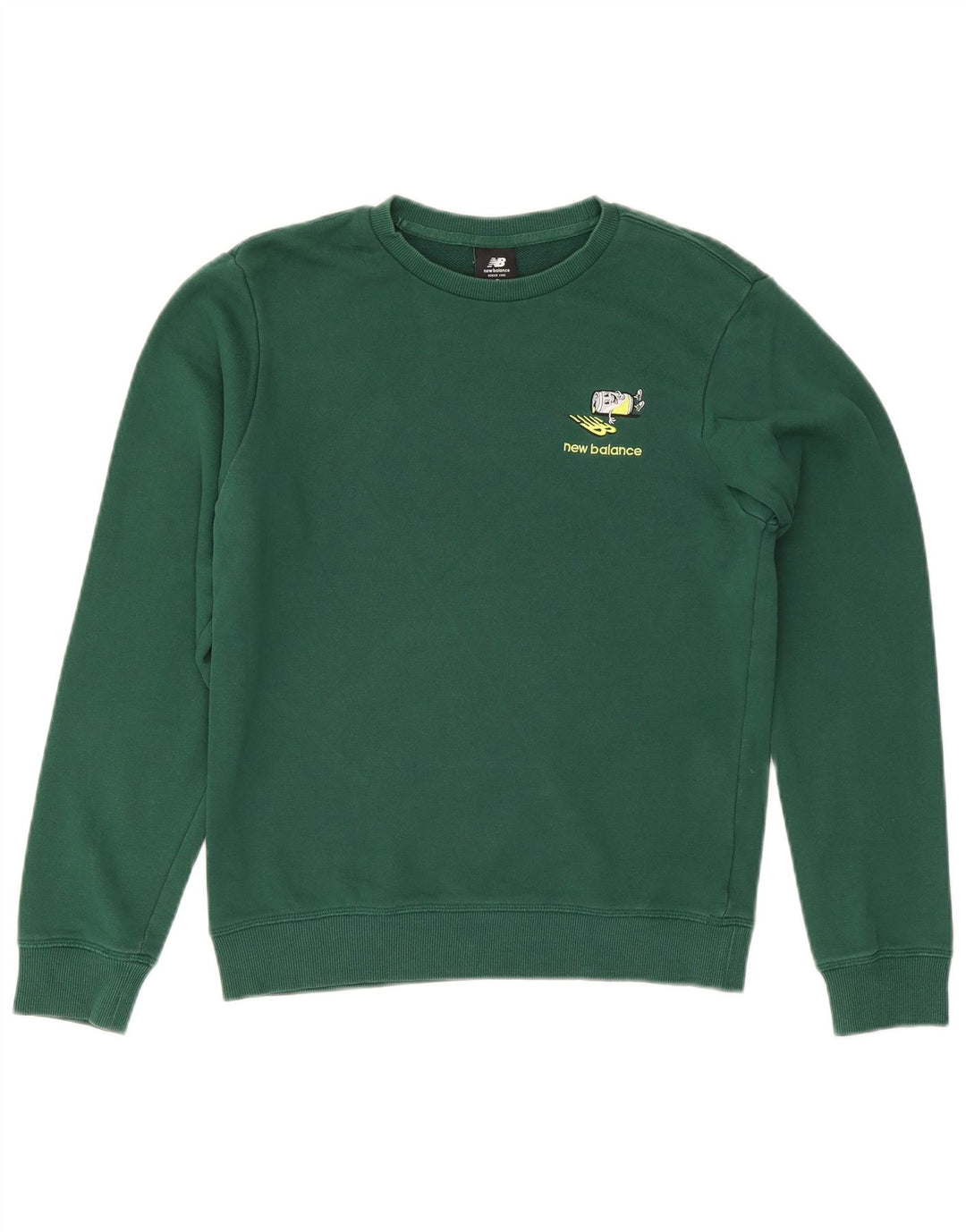 New Balance Mens Sweatshirt Jumper Small Green Cotton