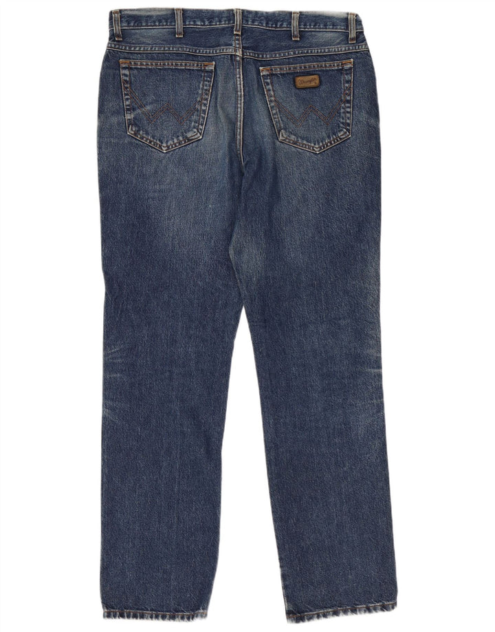 Wrangler Mens Texas Straight Jeans W38 L34 Blue Cotton