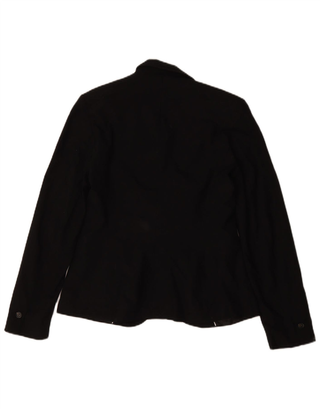 Zara Womens 1 Button Blazer Jacket UK 36 Small Black Polyester
