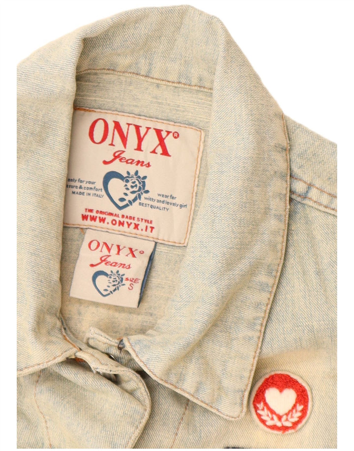 Onyx Dame Denim Gilet UK 10 Small Blue Cotton