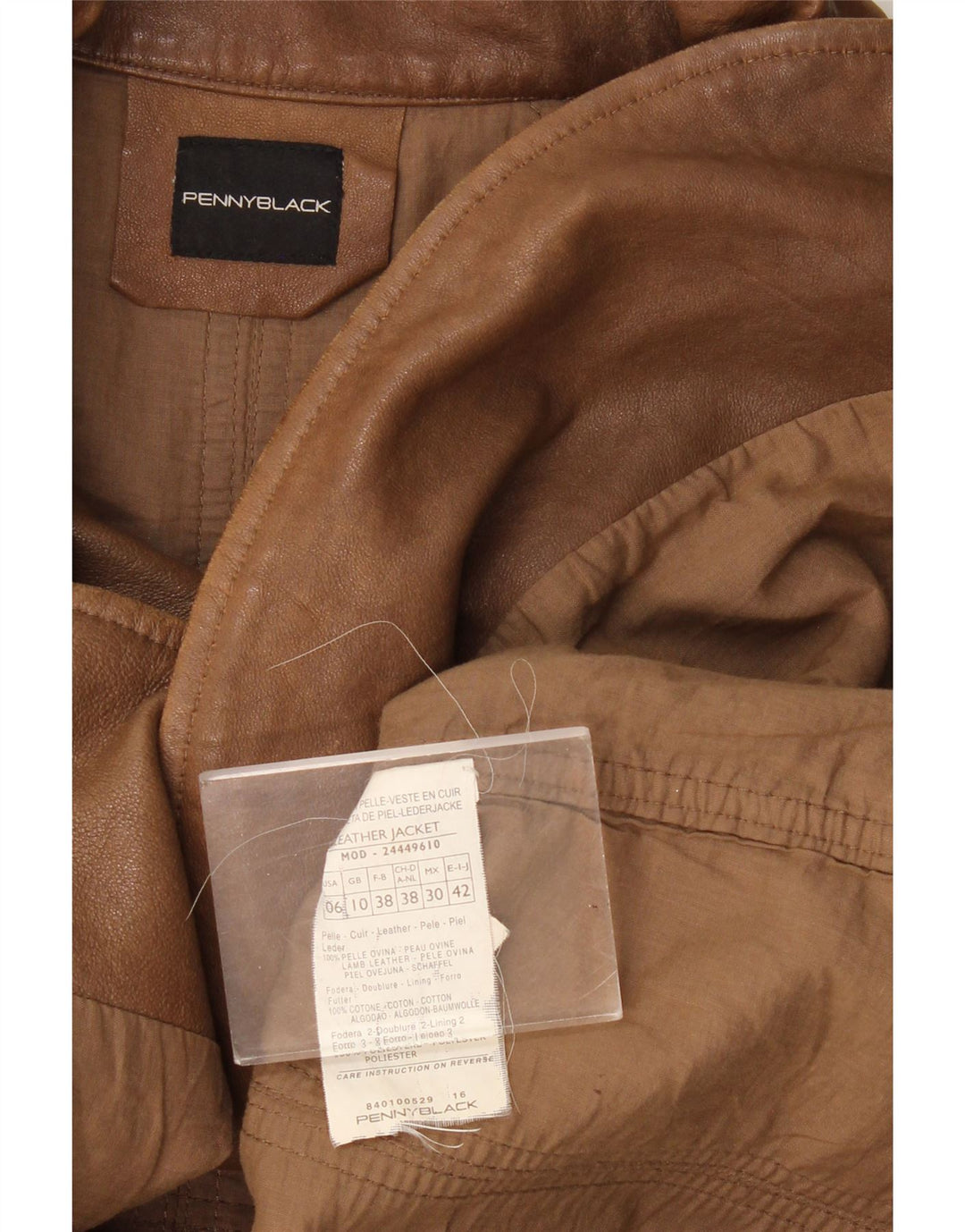 Penny Black Womens Leather Jacket UK 10 Small  Brown Leather