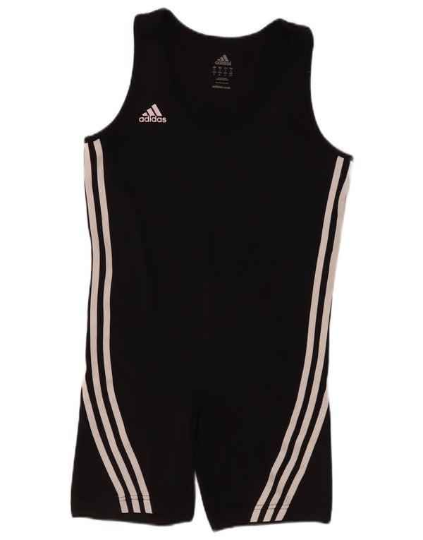 Adidas Womens Sleeveless Playsuit UK 12 Medium Black Polyester