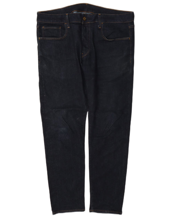 G-Star Mens Slim Jeans W35 L30 Navy Blue Cotton