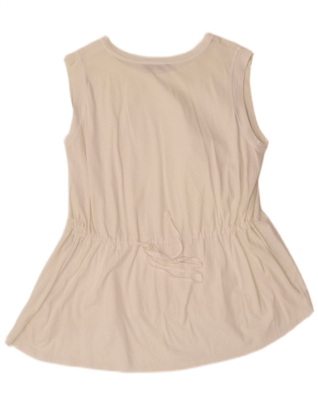 MAX&CO. Womens Sleeveless Blouse Top UK 14 Medium White Cotton