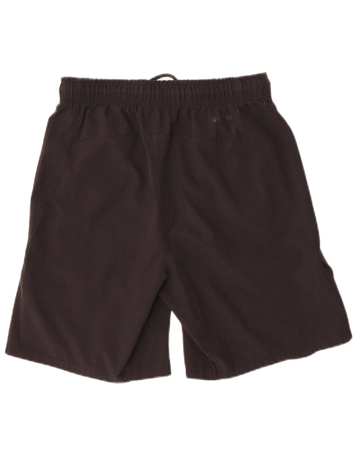Nike Herre Dri Fit grafiske sportsshorts Små sorte polyester