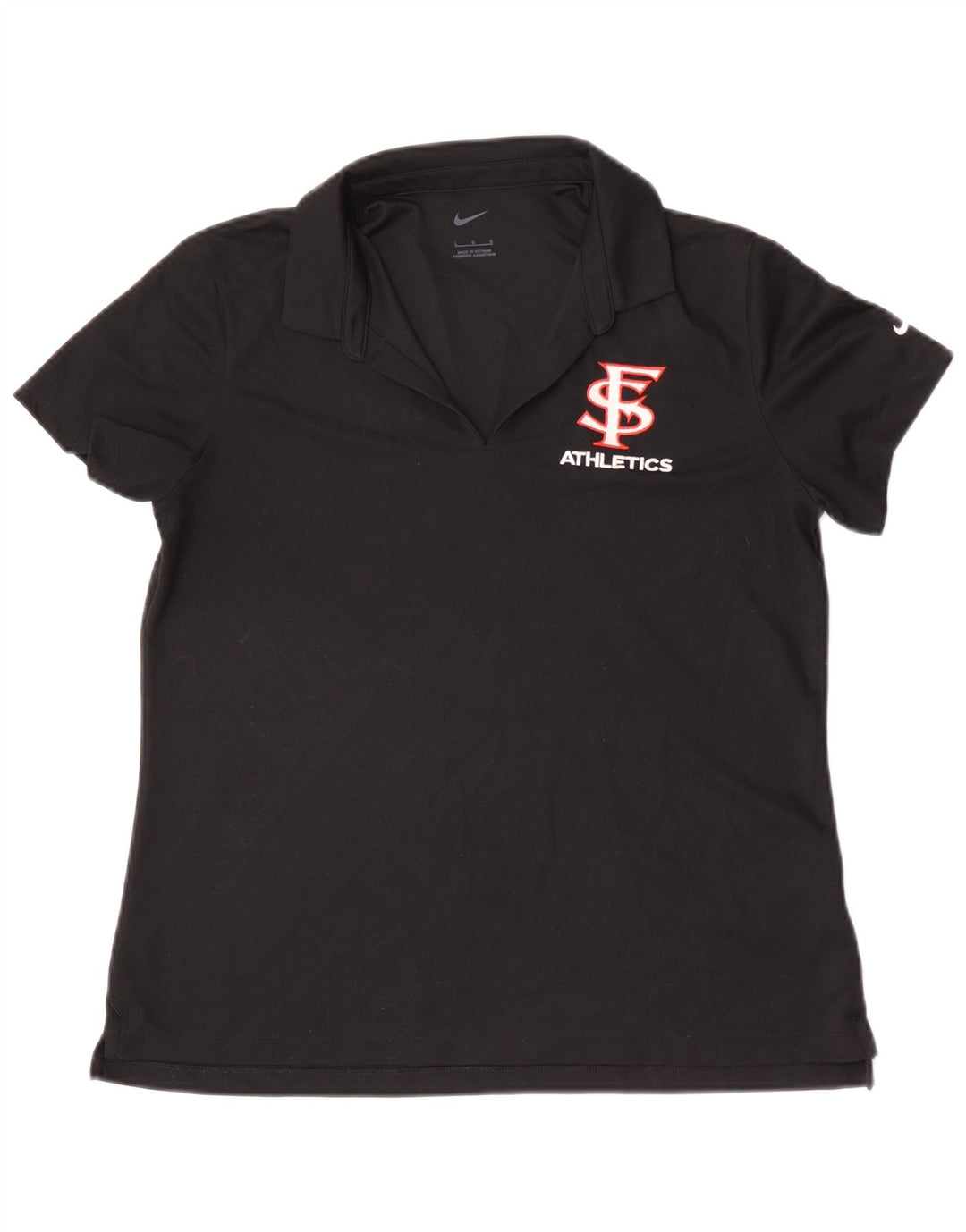 Nike Womens San Francisco Polo Shirt UK 14 Large Black Polyester