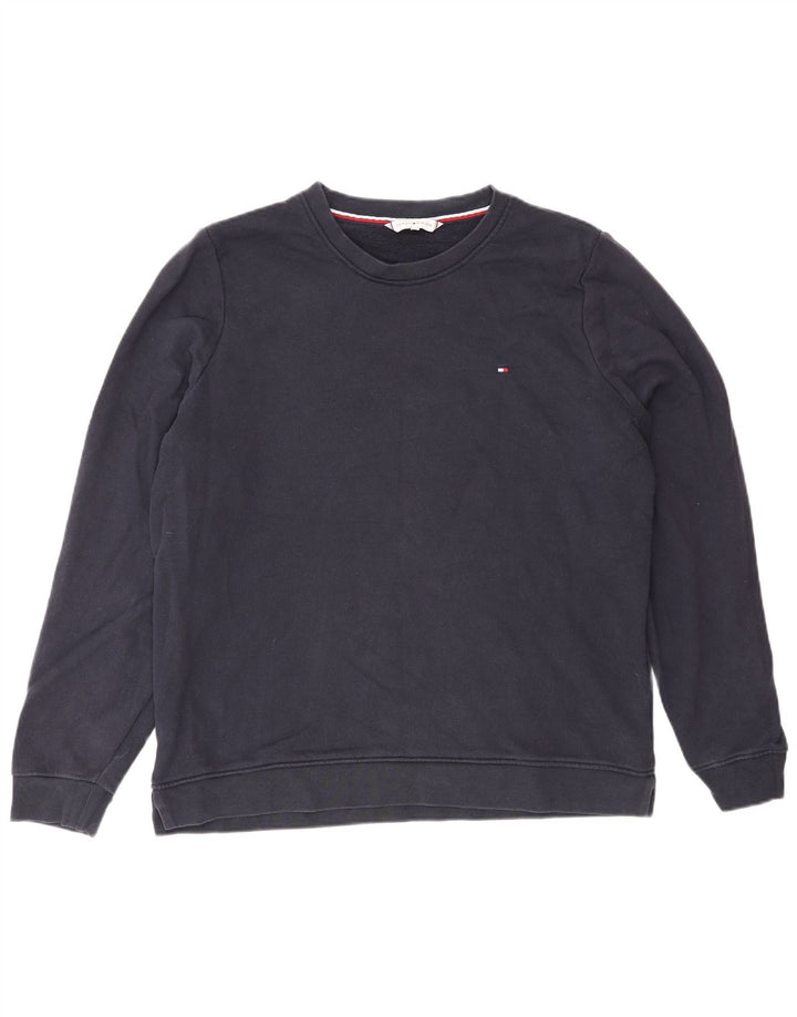 Tommy Hilfiger Mens Sweatshirt Jumper XL Navy Blue Cotton
