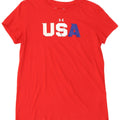 Tricou cu grafică obișnuită Under Armour pentru bărbați Top din bumbac roșu mediu