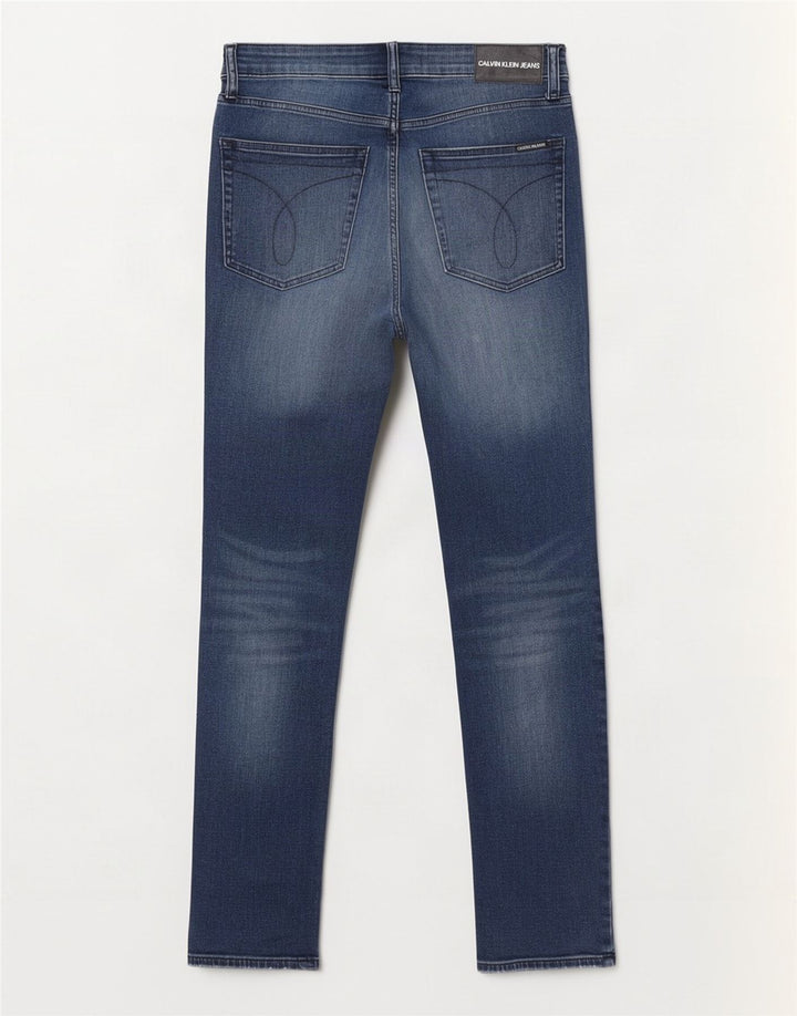Calvin Klein Womens Slim Jeans W30 L32 Blue Cotton