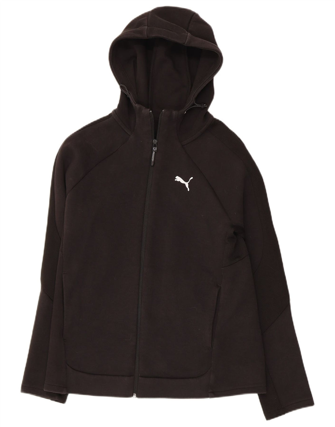 Damski sweter z kapturem i zamkiem PUMA UK 10, mały, czarny poliester