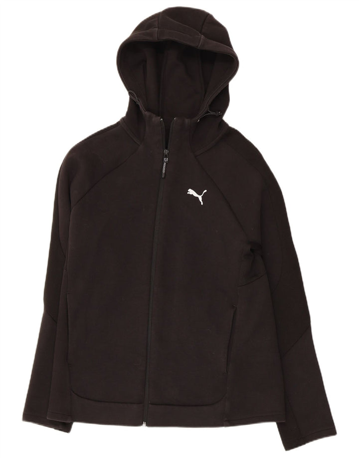 Damski sweter z kapturem i zamkiem PUMA UK 10, mały, czarny poliester