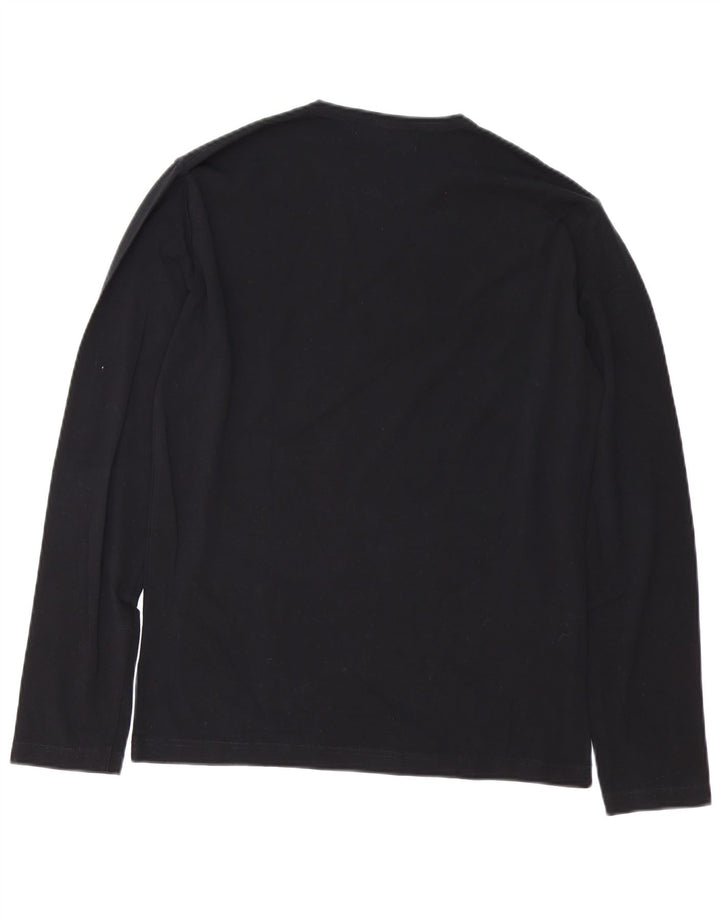Gas Mens Graphic Top Long Sleeve Large Black Cotton