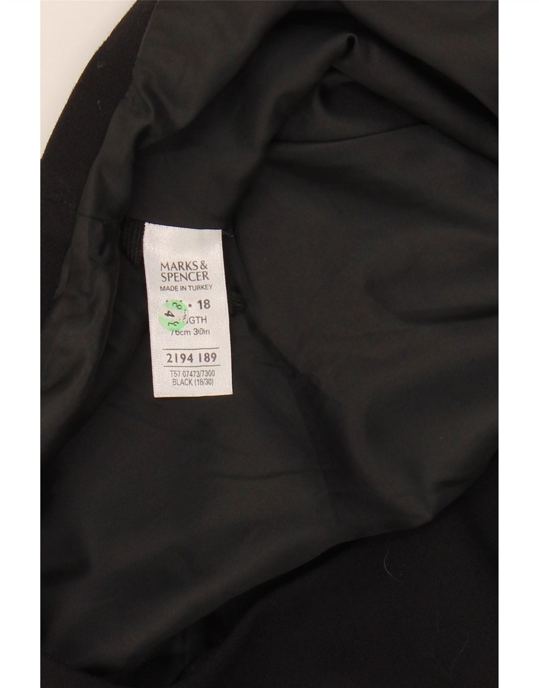 MARKS & SPENCER Womens A-Line Skirt UK 18 XL W36  Black Polyester
