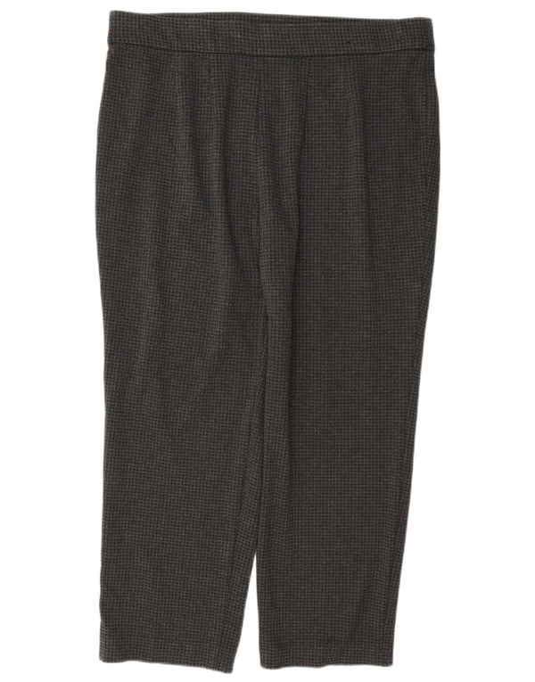 Marks & Spencer Pantalon court pour femme UK 18 XL W36 L26 Gris pied-de-poule