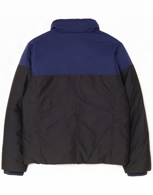 Armani Mens Padded Jacket IT 54 2XL Navy Blue Colourblock