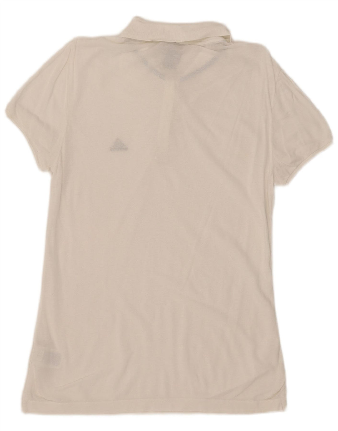 Adidas Womens Polo Shirt UK 12 Medium  White Cotton