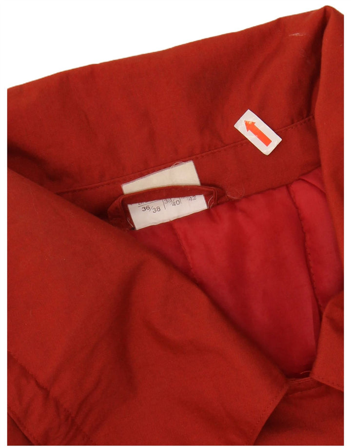 VINTAGE Womens Military Double Breasted Padded Coat EU 36/38 Small Red