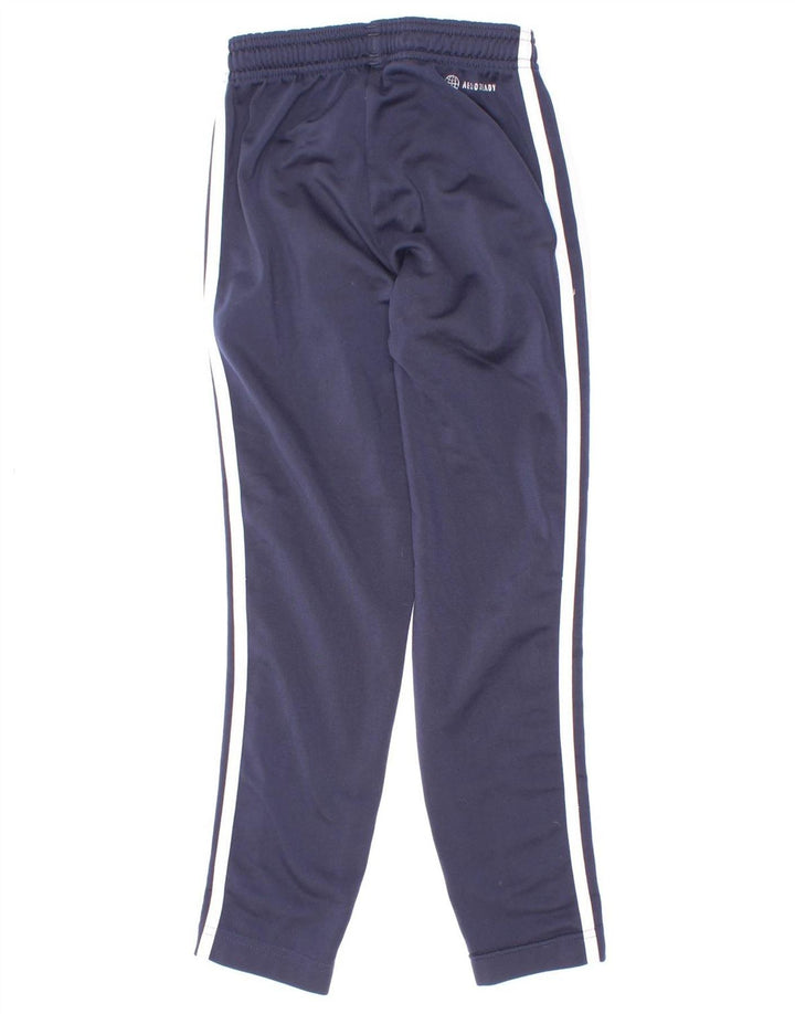 Adidas Boys Aeroready Tracksuit Trousers 7-8 Years Navy Blue Polyester